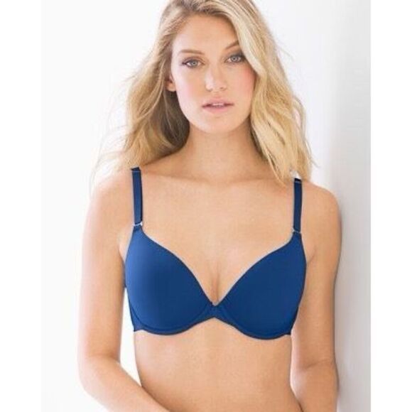 Soma Memorable Full Coverage T-Shirt Bra Dark Teal Blue Bra Size 38B - Picture 1 of 9